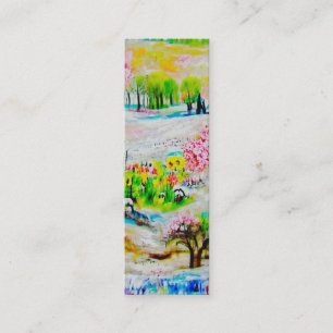 Watercolor Landscape 2 Bookmark Mini Business Card
