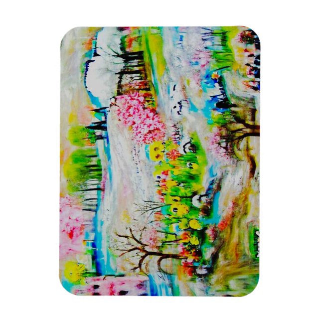 Watercolor Landscape 2 Magnet (Vertical)