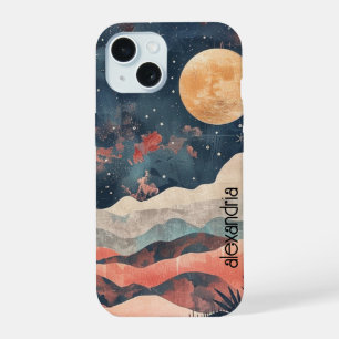Watercolor Landscape Abstract Painterly With Name iPhone 15 Case