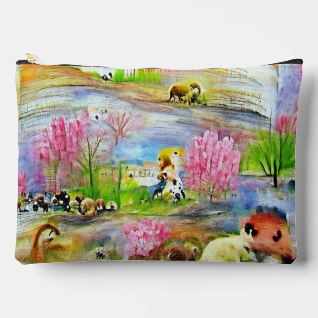Watercolor Landscape  Accessory Pouch (Front)