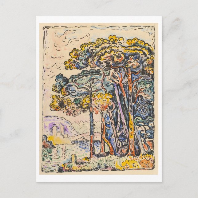 Watercolor Landscape by Paul Signac Postcard (Front)