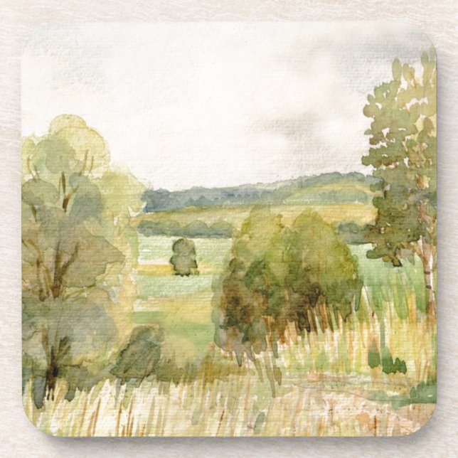 Watercolor Landscape Coaster (Front)