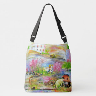 Watercolor Landscape  Crossbody Bag