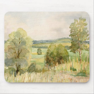 Watercolor Landscape Mouse Pad