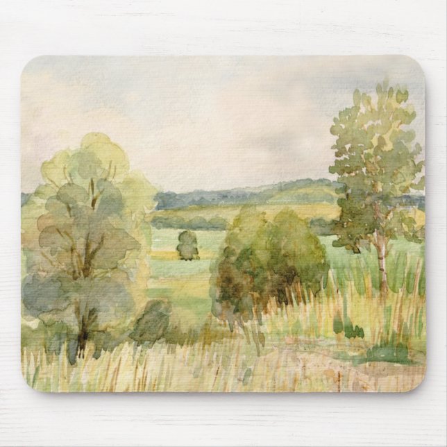 Watercolor Landscape Mouse Pad (Front)