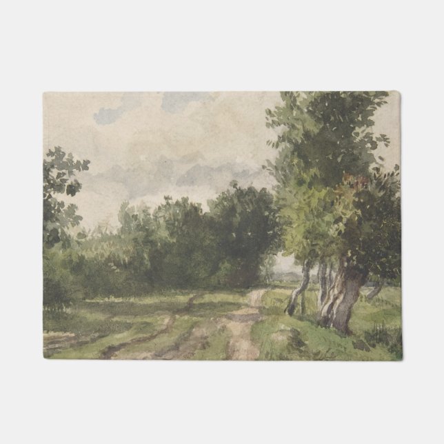 Watercolor Landscape of Path - Constant Troyon Doormat (Front)