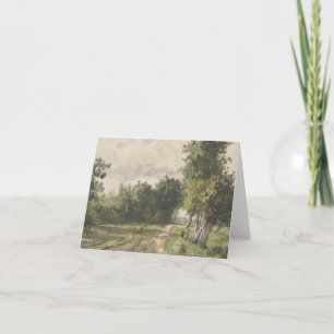 Watercolor Landscape of Path - Constant Troyon Note Card