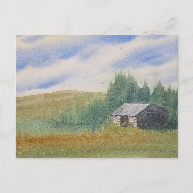 Watercolor Landscape Painting Postcard (Front)