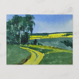 Watercolor Landscape Painting  Postcard