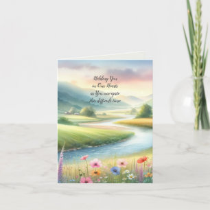 Watercolor Landscape Sympathy Thank You Card