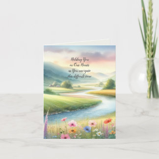 Watercolor Landscape Sympathy Thank You Card