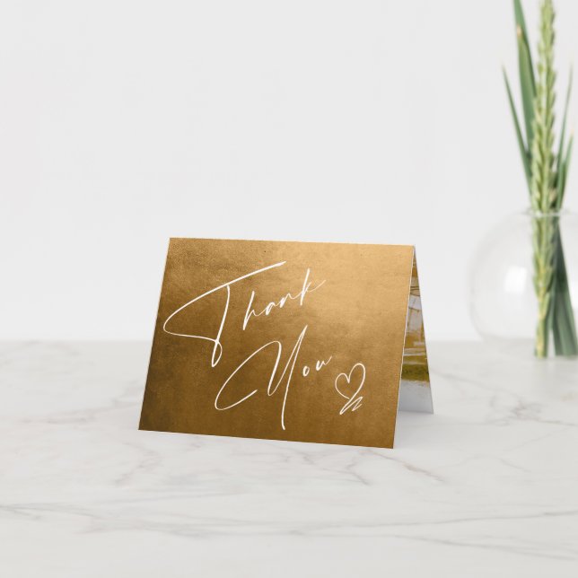 Watercolor Landscape Thank You Autumn Gold ID786 Card (Front)