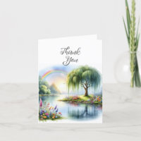 Watercolor Landscape Thank You Card