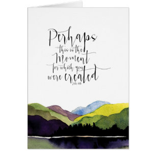 Watercolor landscape with biblical scripture