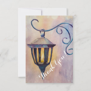 Watercolor Lantern Thank You Card