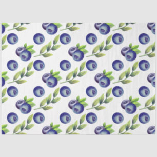 Watercolor Large Blueberry Pattern Tissue Paper