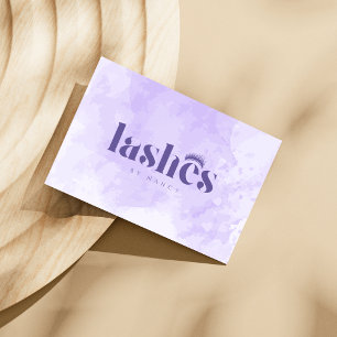 Watercolor Lashes & Brows Makeup Artist Business Card
