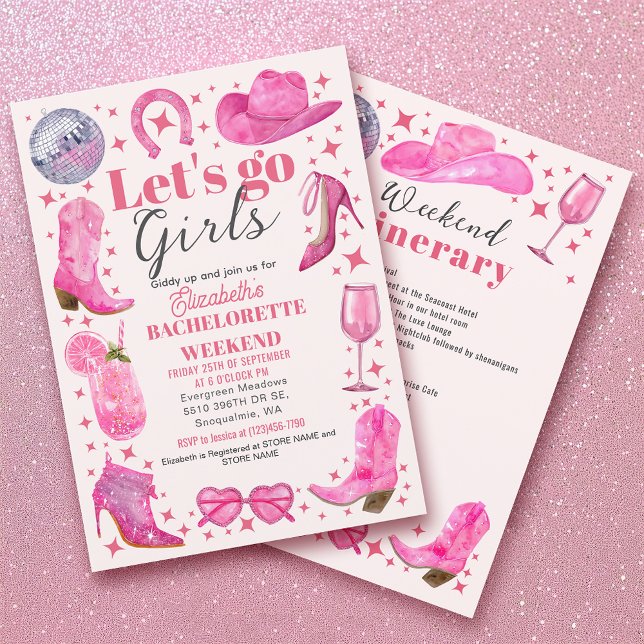 Watercolor Last Rodeo Bachelorette Party Weekend Invitation (Creator Uploaded)