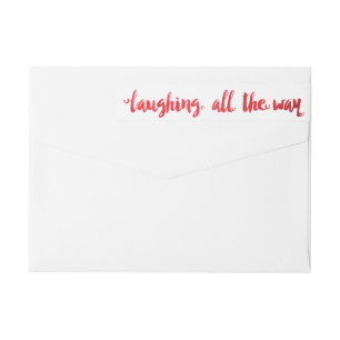 Watercolor Laughing All the Way Holiday Label