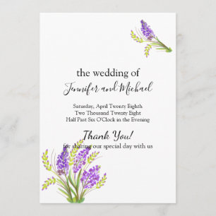 Watercolor Lavender and Green Florals Programme