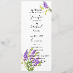 Watercolor Lavender and Green Florals Programme