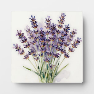 Watercolor Lavender Bouquet Floral Plaque