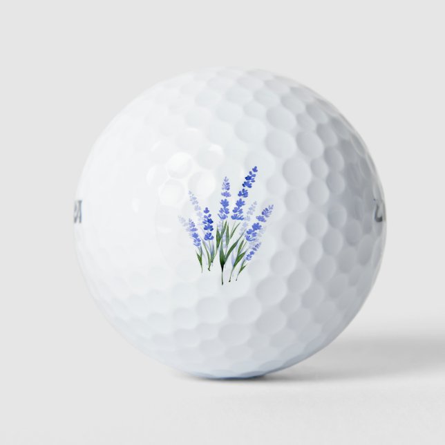 Watercolor Lavender Bouquet Golf Balls (Front)