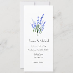 Watercolor Lavender Bouquet Invitation