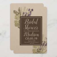 Watercolor Lavender Bouquet Rustic Bridal Shower