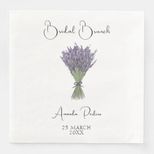 Watercolor Lavender Bridal Brunch  Napkin