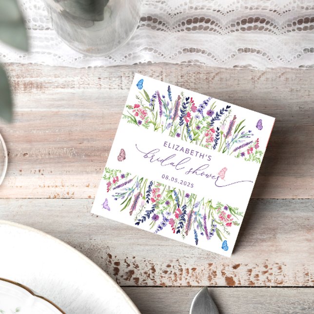Watercolor Lavender Bridal Shower Napkins (Creator Uploaded)