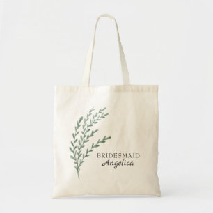 Watercolor Lavender Bridesmaid Tote Bag