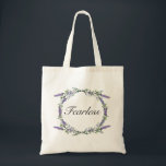 Watercolor lavender eucalyptus botanical fearless tote bag<br><div class="desc">A romantic and elegant design featuring the word “fearless” framed by eucalyptus and lavender painted in watercolor. customizable!</div>