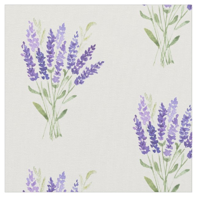 Watercolor Lavender Fabric (Close Up)