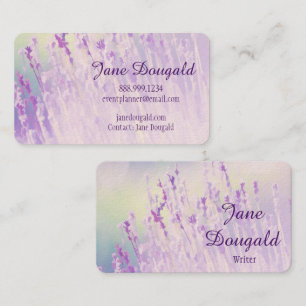 Watercolor Lavender Floral Classic Writer's Business Card