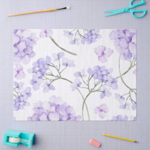 Watercolor Lavender Floral Tissue Paper
