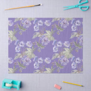 Watercolor Lavender Floral Tissue Paper