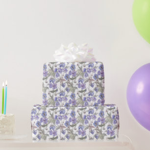 Watercolor Lavender Floral Wrapping Paper