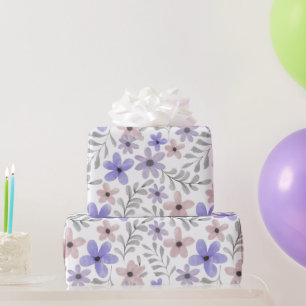 Watercolor Lavender Floral  Wrapping Paper