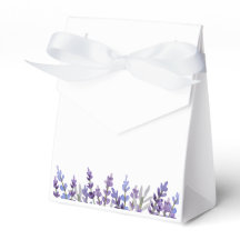 Watercolor Lavender Flower Favour Box