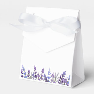 Watercolor Lavender Flower Favour Box