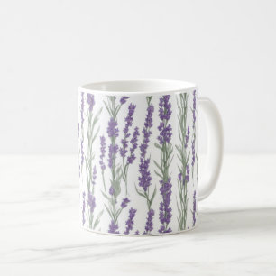 Watercolor Lavender Flowers Coffee Mug