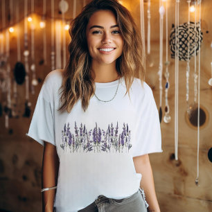Watercolor Lavender Flowers T-Shirt