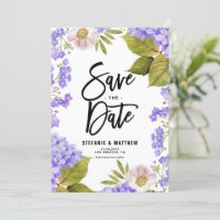 Watercolor Lavender Hydrangea Floral
