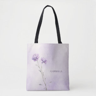 Watercolor Lavender Meadow Wildflower Mother's Day Tote Bag