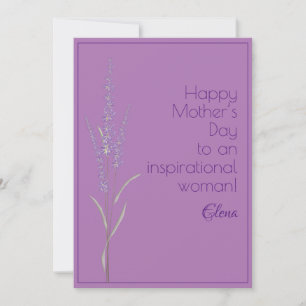 Watercolor lavender mother day holiday card
