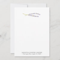 Watercolor Lavender Personalised Notecards