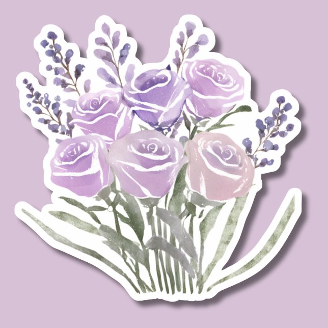 Watercolor Lavender Rose Waterproof  (Creator Uploaded)