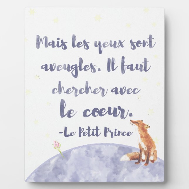 Watercolor Le Petit Prince The Little Prince Plaque (Front)
