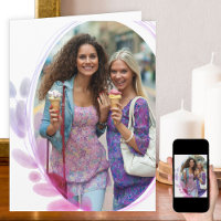 Watercolor Leaf Framed Photo for Any Occasion